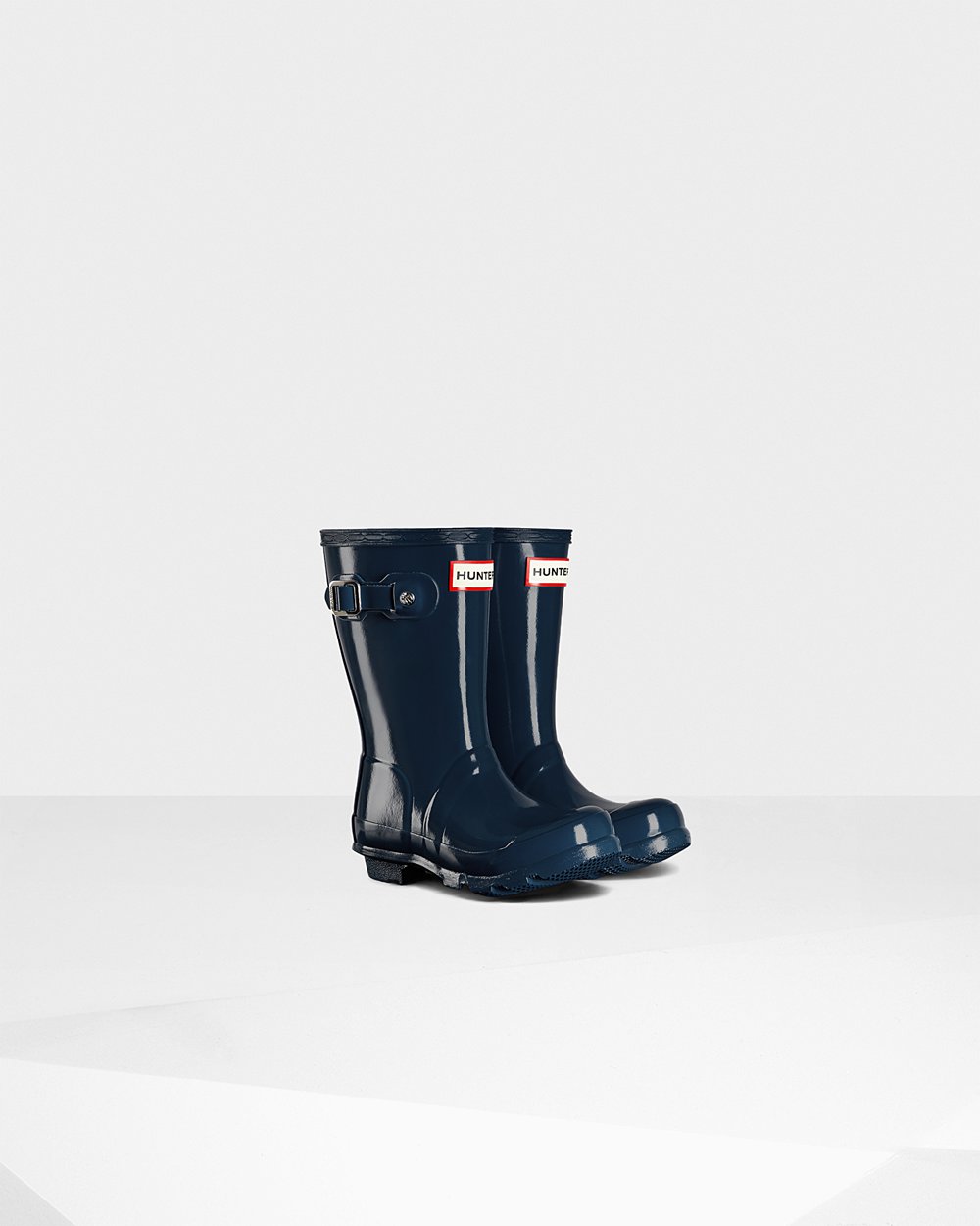 Kids Hunter Original Little Gloss | Rain Boots Navy | NZ-92537-QFXG